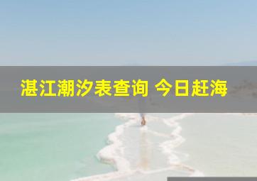 湛江潮汐表查询 今日赶海